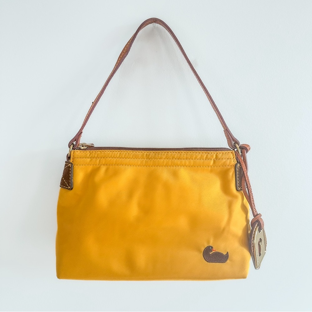 Dooney & Bourke Erica Nylon Golden Yellow shoulder bag pouchette